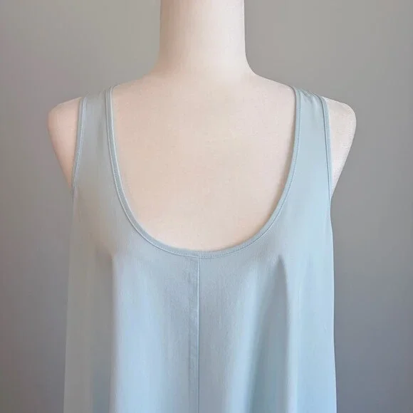 Athleta Presidio Maxi Dress Traveler High Low Coastal Chic Light Blue Women’s XL - Picture 4 of 10